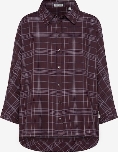 SENSES.THE LABEL Bluse in navy / weinrot / offwhite, Produktansicht