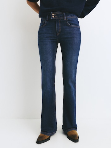 Pull&Bear Bootcut Jeans i blå: forside