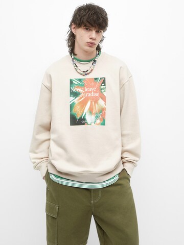 Pull&Bear Sweatshirt in Grijs: voorkant