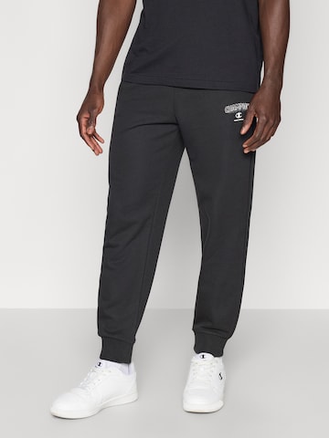 Champion Authentic Athletic Apparel Zwężany krój Spodnie 'Rib Cuff' w kolorze czarny: przód