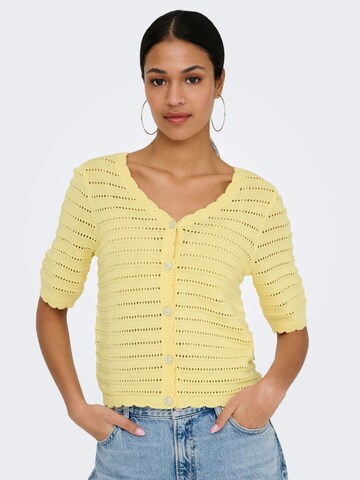 JDY Cardigan 'JDYTanja' i gul: forside