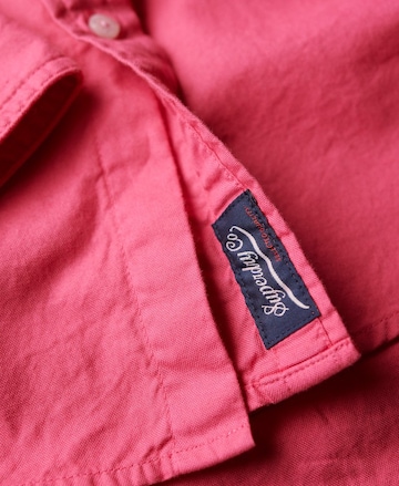 Superdry Regular fit Button Up Shirt in Pink