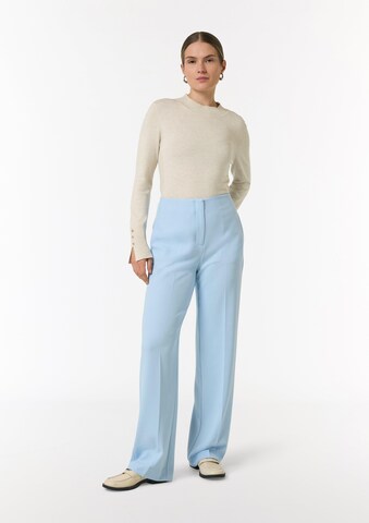 COMMA Loose fit Trousers with creases in Blue: front