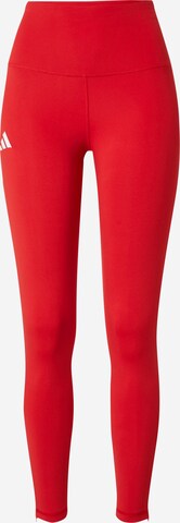 ADIDAS PERFORMANCE Skinny Sportbroek 'Adizero' in Rood: voorkant