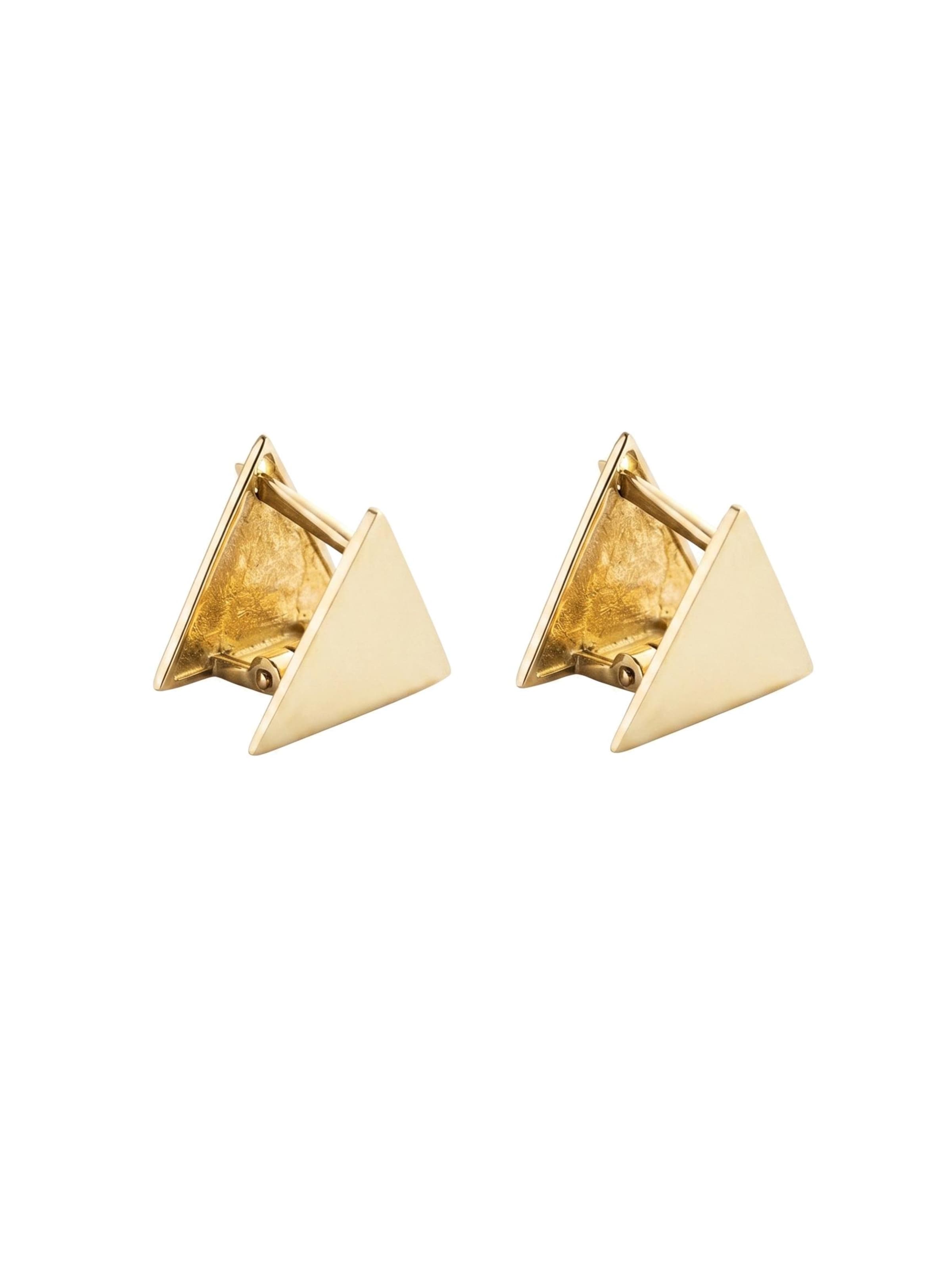 REYTEL - Pendientes 'TRIANGLE' en amarillo: frente