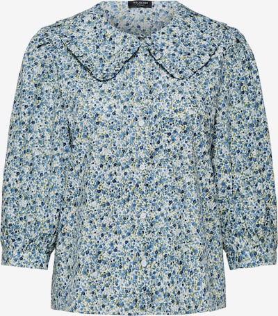SELECTED FEMME Bluse 'Roman' i blå / grøn / hvid, Produktvisning