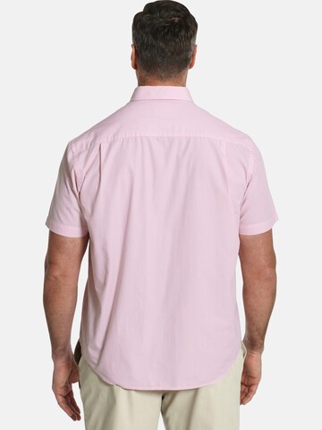 Charles Colby Comfort Fit Kurzarmhemd ' Duke Grayson ' in Pink
