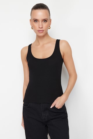 Trendyol - Camiseta térmica en negro: frente