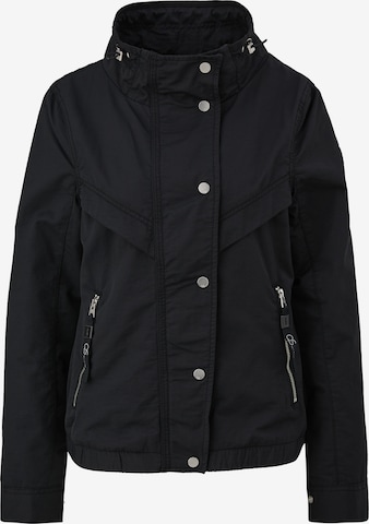 QS Between-season jacket in Black: front