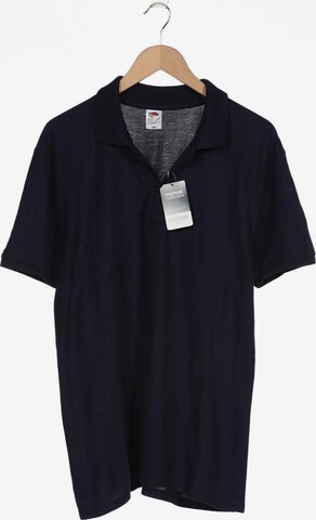 FRUIT OF THE LOOM Poloshirt XL in Blau: predná strana