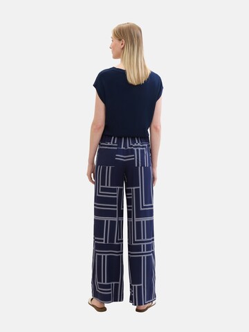 TOM TAILOR Wide leg Broek in Blauw