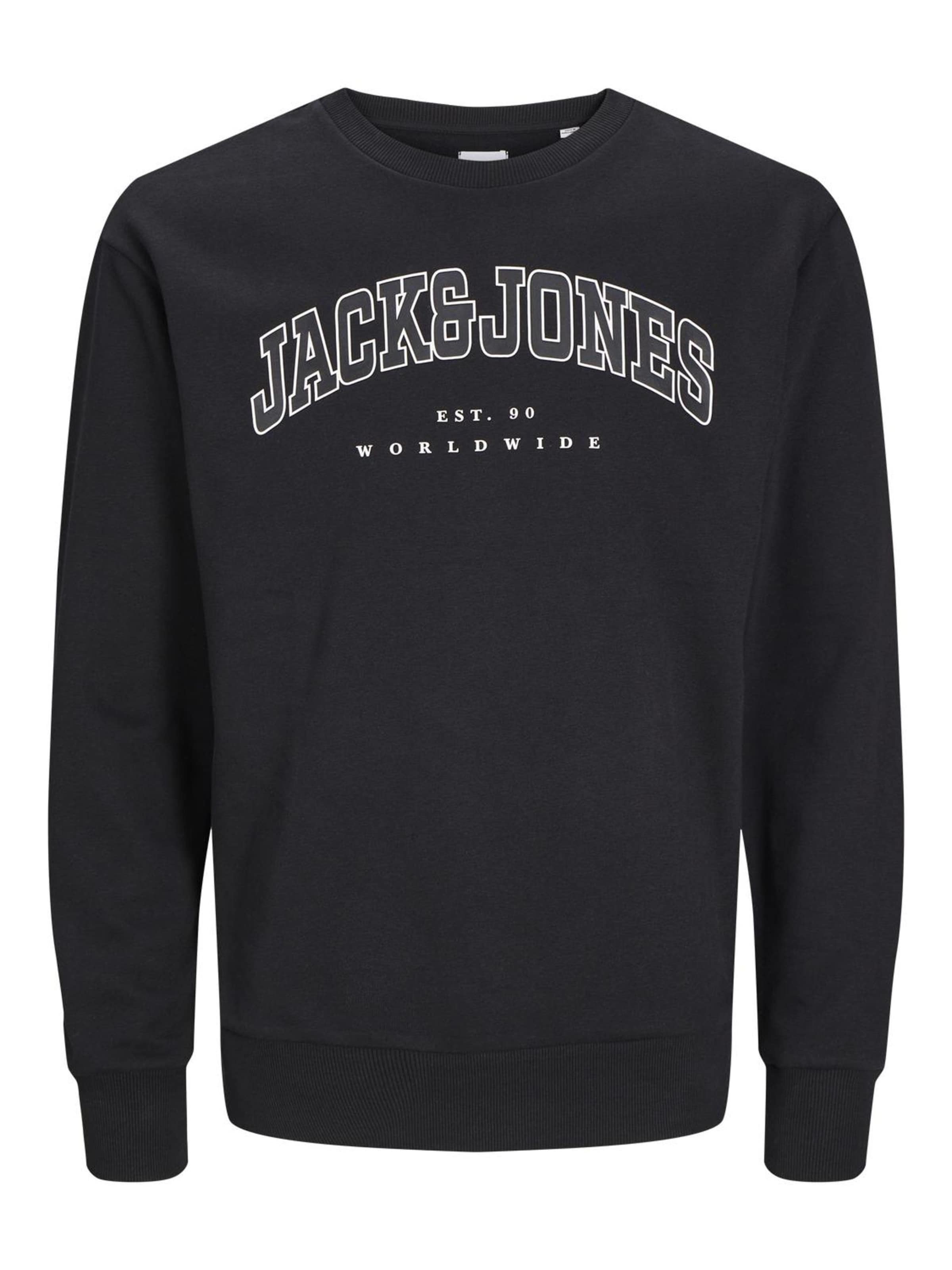 JACK & JONES MINI Collegepaita 'JJECALEB' värissä musta: etupuoli