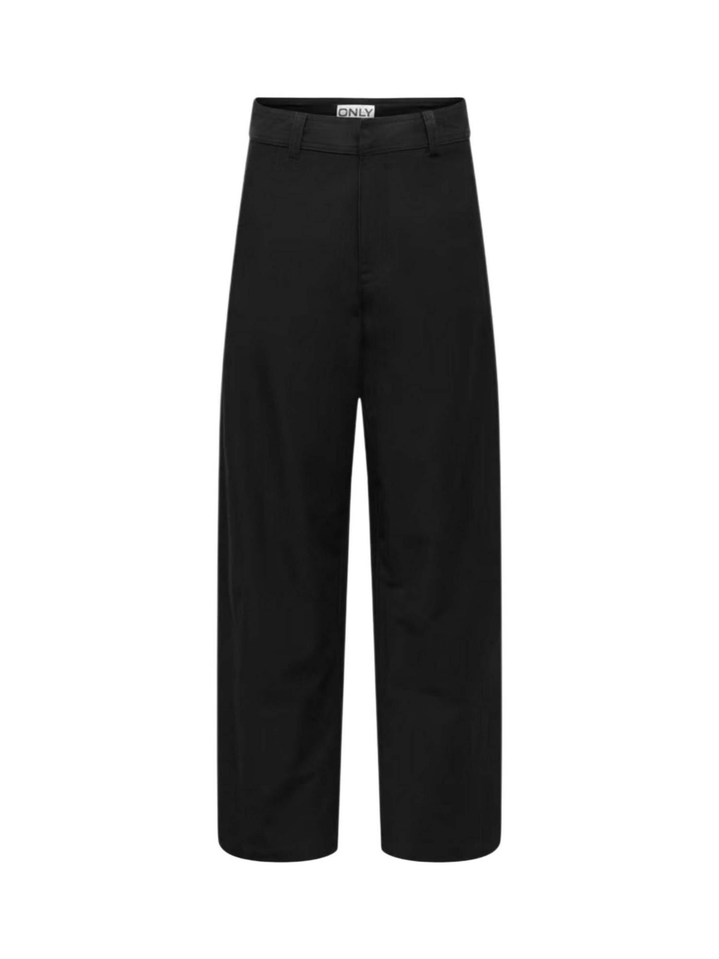 Barrel Pantaloni 'ONLCLAIR MW BARREL PANT PNT NOOS 15371522' di ONLY in nero: frontale