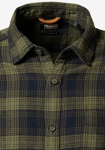 PIONEER Regular fit Button Up Shirt in Blue