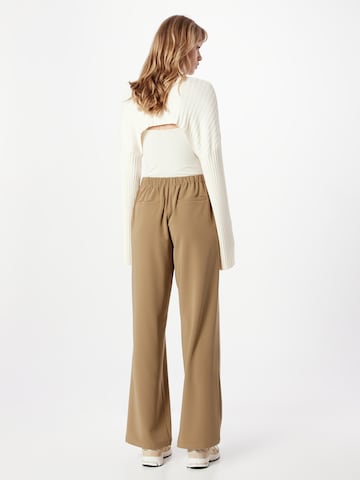 modström Wide Leg Housut 'Perry' värissä beige