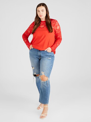 Vero Moda Curve - Blusa 'RUSK' em vermelho