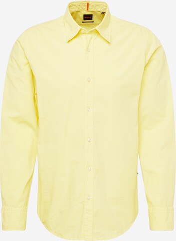 Chemise 'Relegant_6' BOSS en jaune : devant