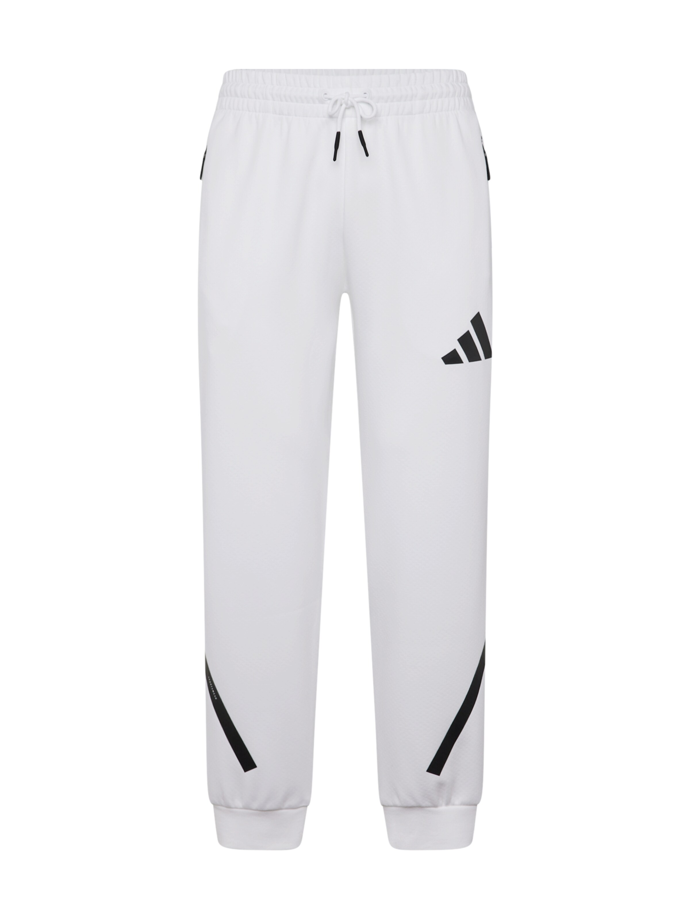 ADIDAS SPORTSWEAR Дънки Tapered Leg Спортен панталон 'Z.N.E.' в бяло: отпред