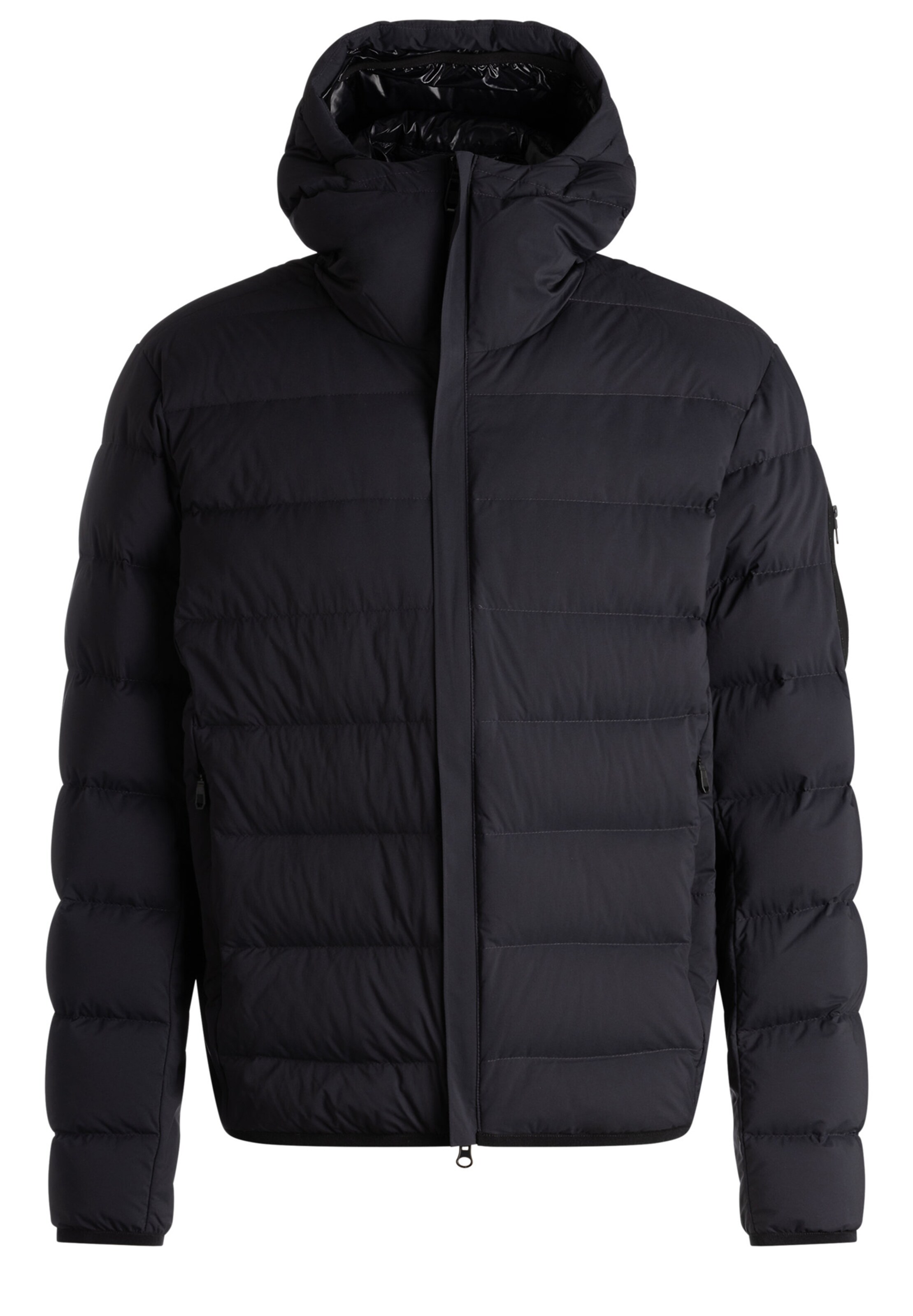 BOSS Between-Season Jacket 'Riplite' in Black: front