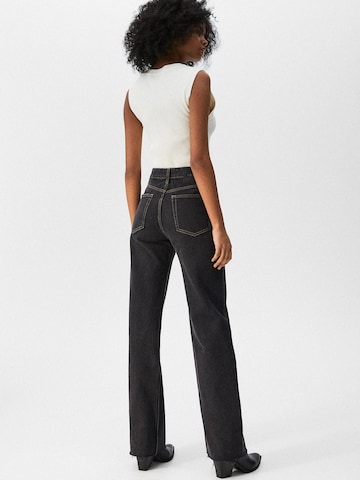 Pull&Bear Wide Leg Jeans in Schwarz