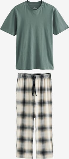 Next Pitkä pyjama värissä kerma / vihreä / tummanvihreä, Tuotenäkymä