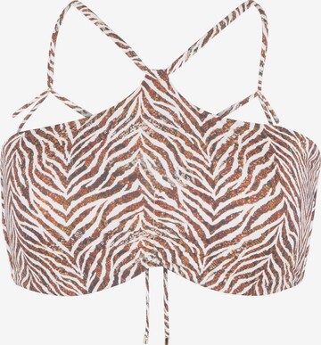 LingaDore Bandeau Bikinitop in Bruin: voorkant