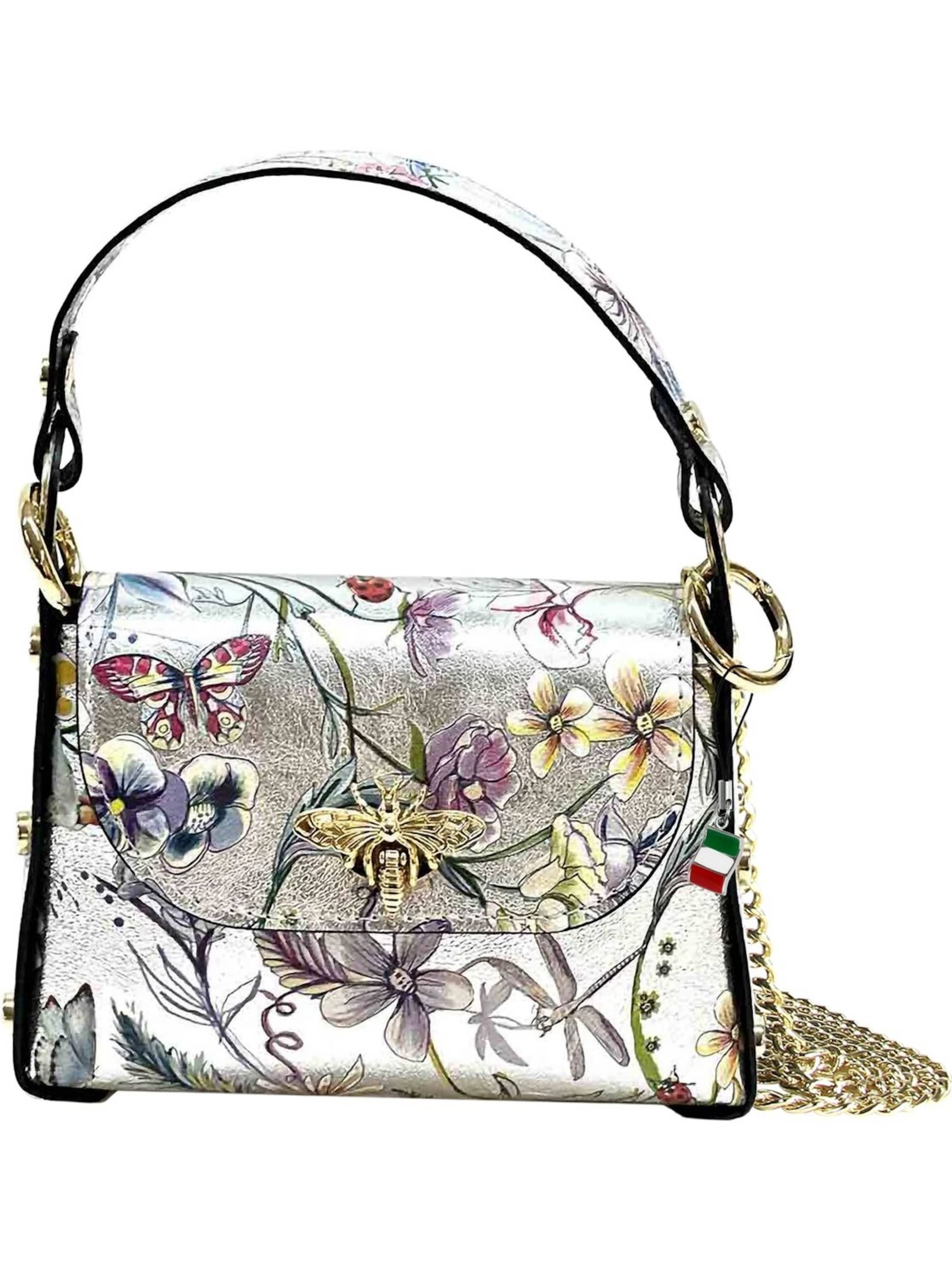 Florence Shoulder Bag in Silver: front
