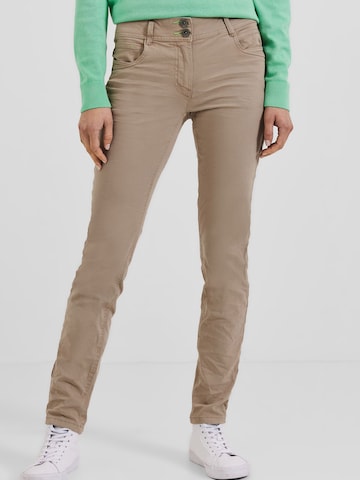 Slimfit Pantaloni 'Toronto' di CECIL in beige: frontale