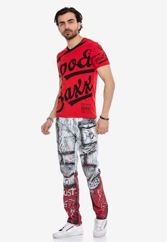 CIPO & BAXX Shirt 'CT635' in Rood
