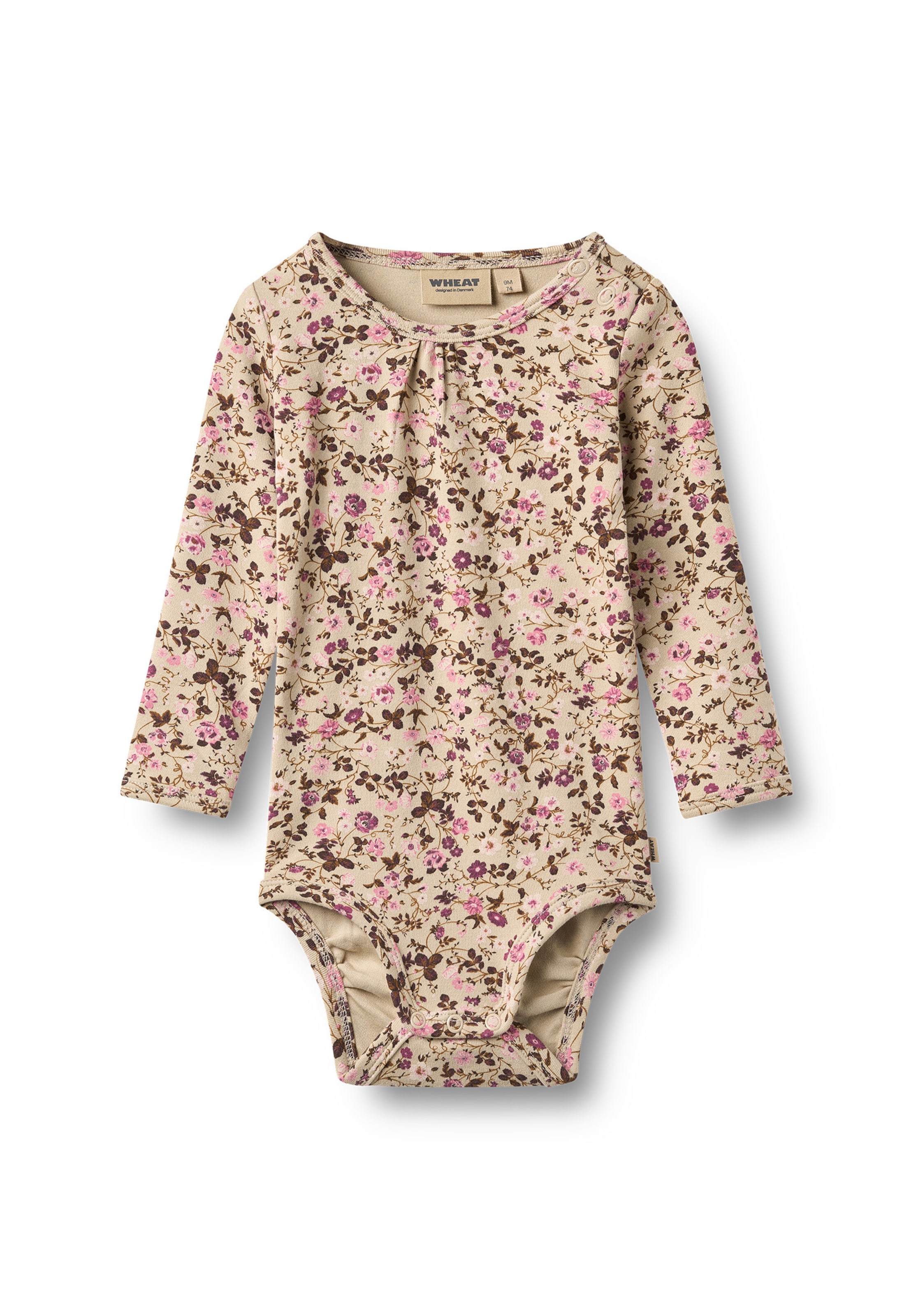 Tutina / body per bambino 'Freddie' di WHEAT in beige: frontale