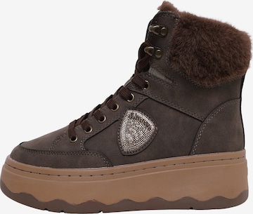 Blauer.USA Schnürstiefelette in Braun: Vorderseite