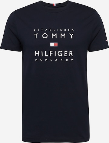 TOMMY HILFIGER Тениска в синьо: отпред