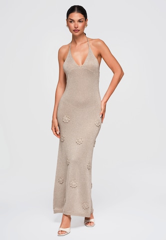 Ombre Avondjurk in Beige: voorkant