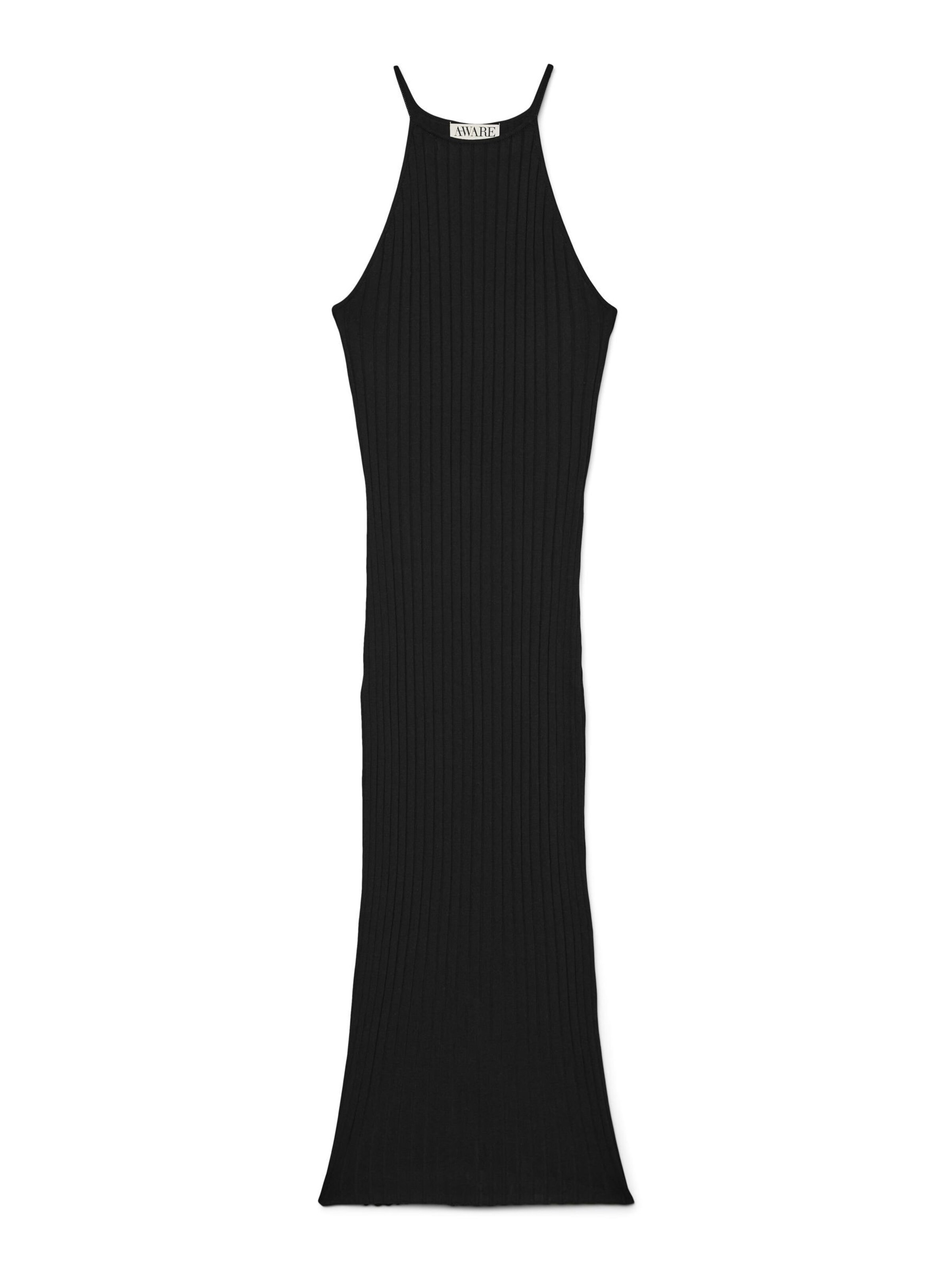 VERO MODA Strikkjole 'VMRIVER' i sort: forside