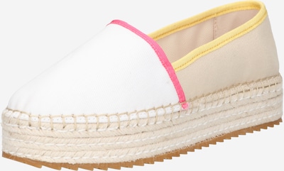 Tommy Jeans Alpercatas em bege / amarelo / rosa / branco, Vista do produto