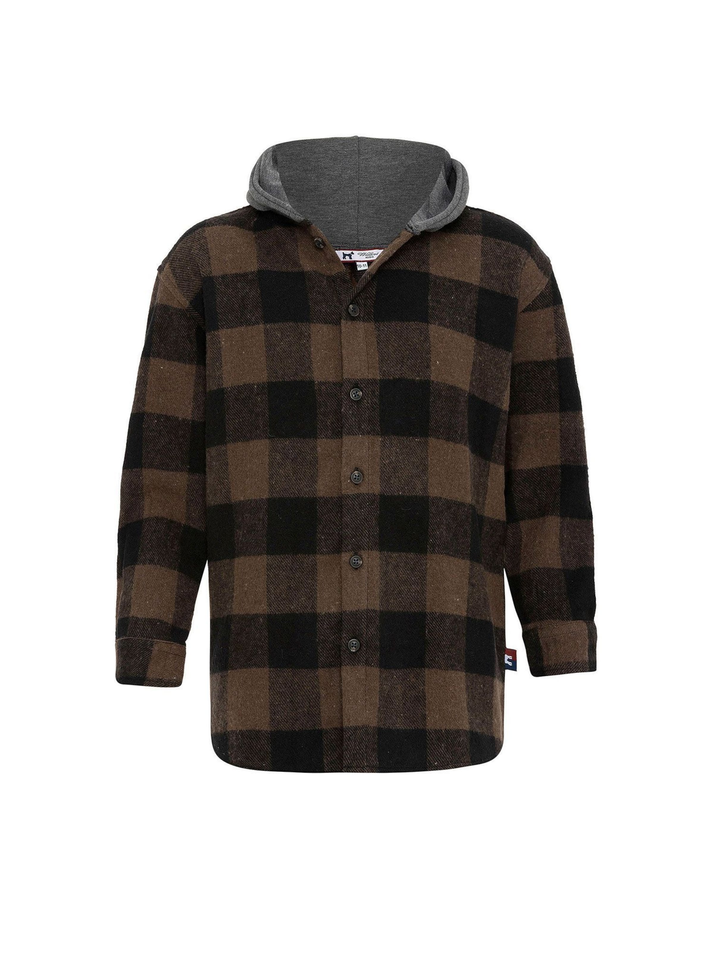 Fit confort Chemise Williot en marron : devant