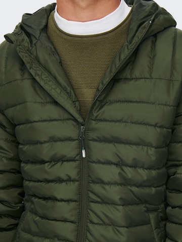 Veste mi-saison 'Piet' Only & Sons en vert