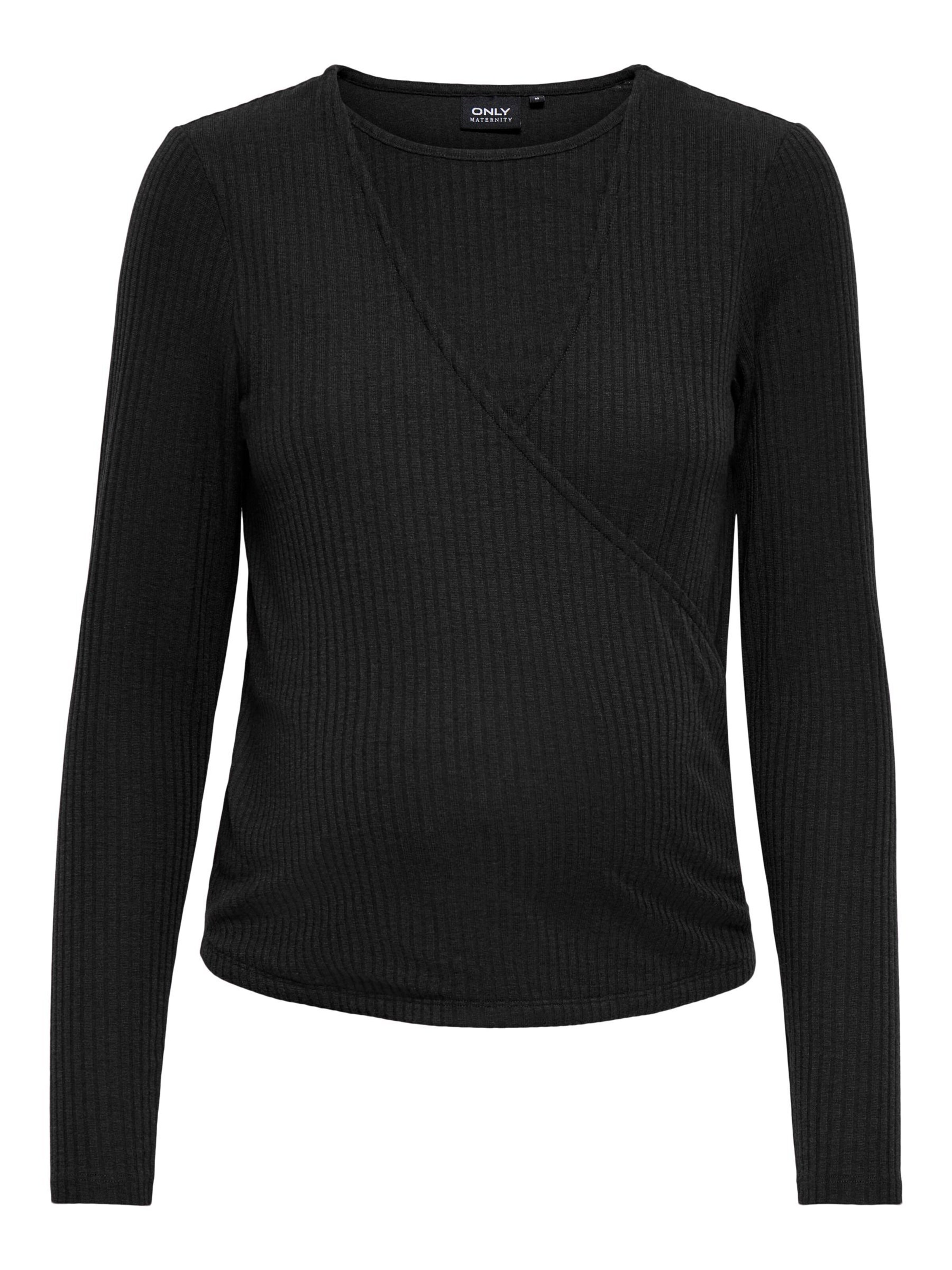 Only Maternity Shirt 'OLMKAILA' in Schwarz: Vorderseite