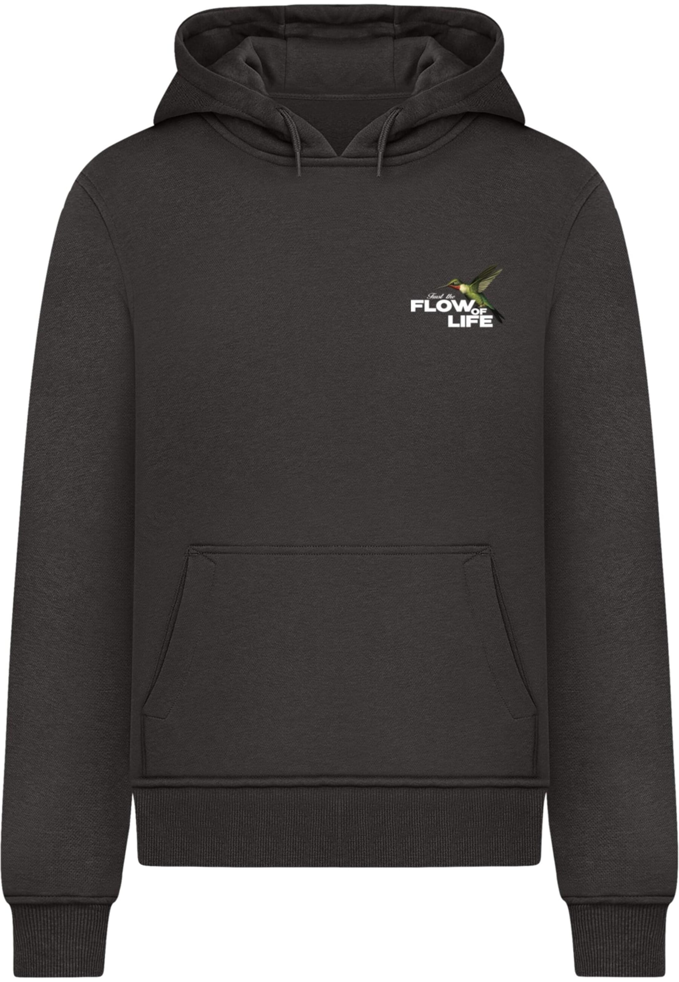 Sweat-shirt 'Flow Of Live' Mister Tee en noir : devant