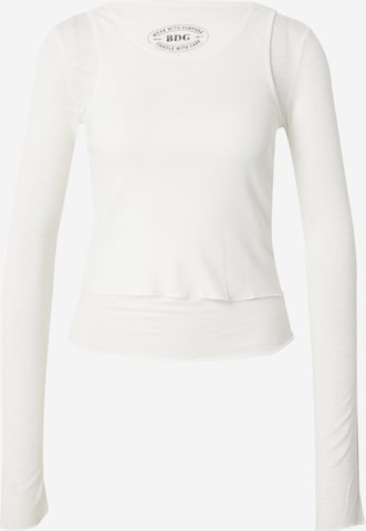 T-shirt BDG Urban Outfitters en blanc : devant