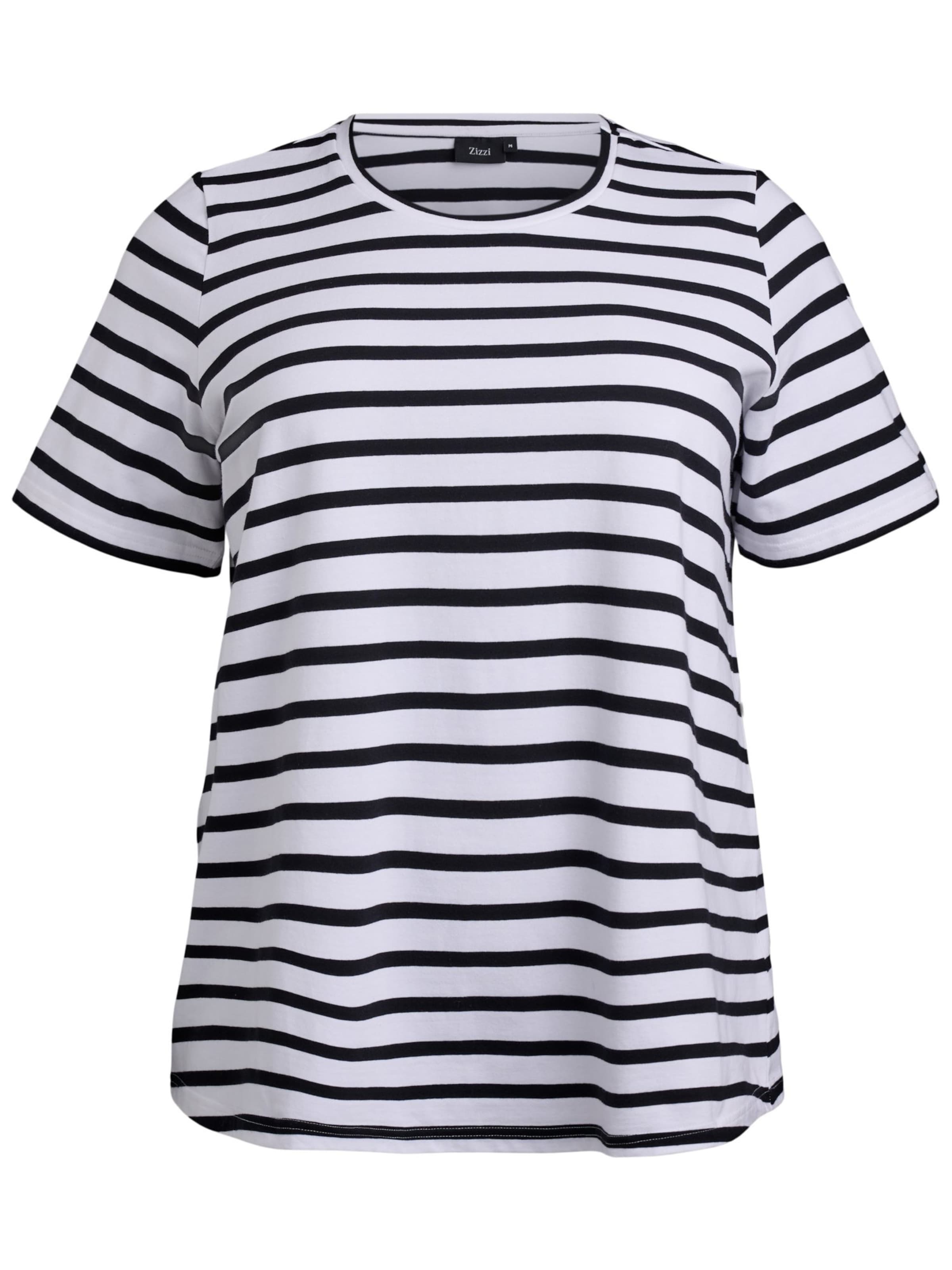 Zizzi Μπλουζάκι 'Mvivi' σε μαύρο: μπροστά