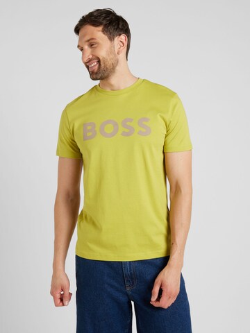 zaļš BOSS T-Krekls 'Thinking 1': no priekšpuses