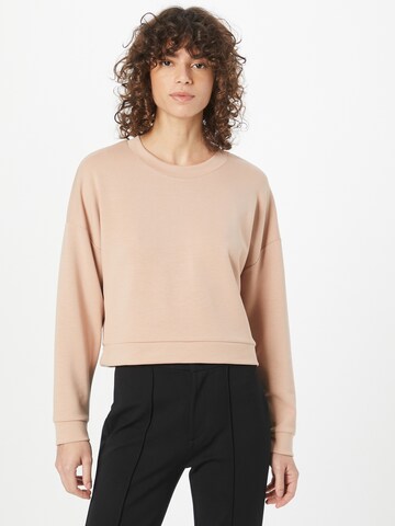 Sweat-shirt 'Dena' ABOUT YOU en beige : devant