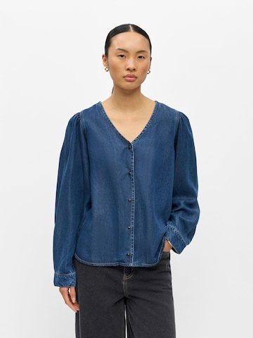 Camicia da donna 'OBJFrame' di OBJECT in blu: frontale