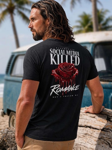 Neverless Shirt 'Romance'‌‌‌‌‌‌ in Schwarz