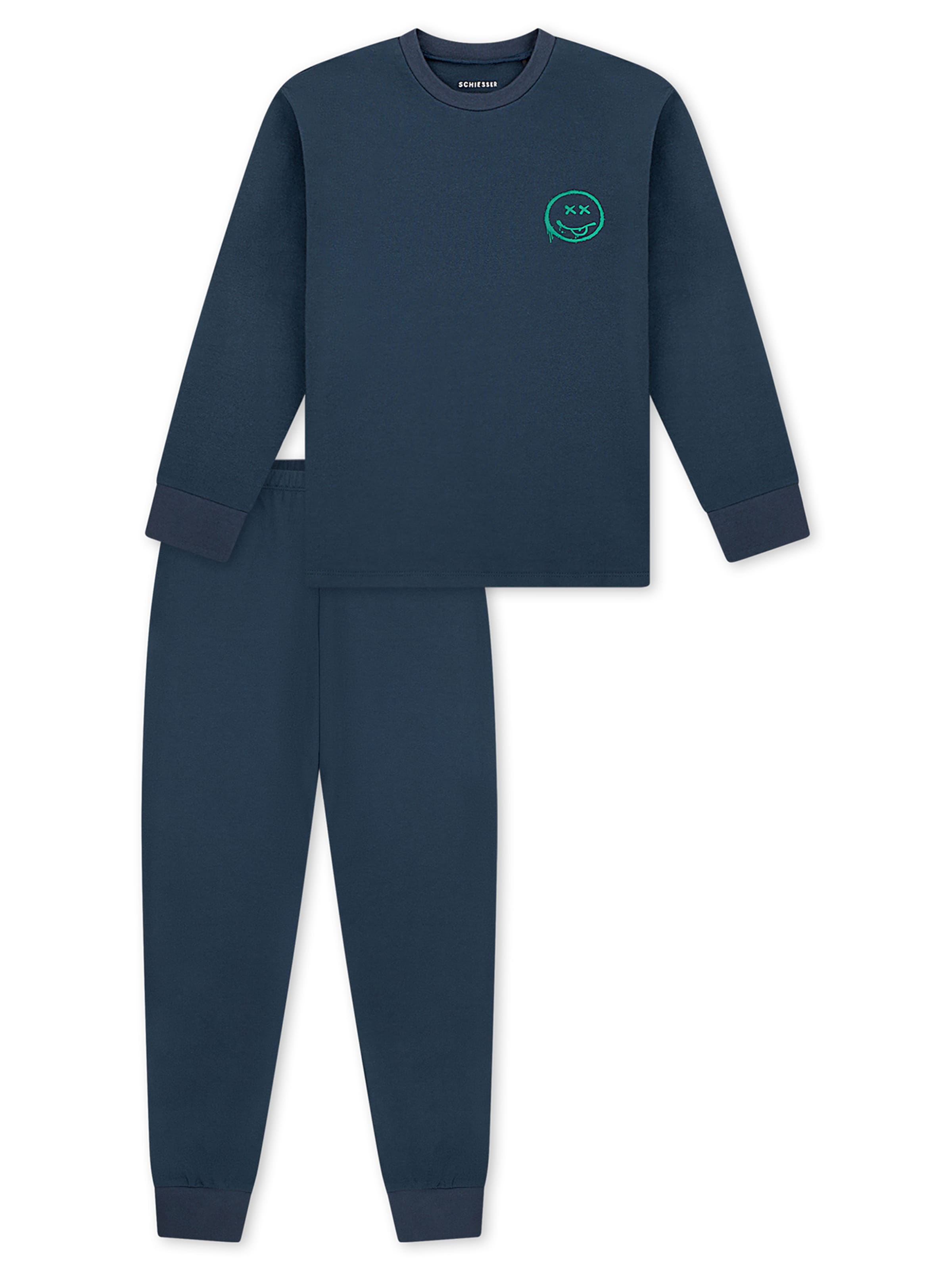 Pyjama ' Nightwear ' SCHIESSER en bleu : devant