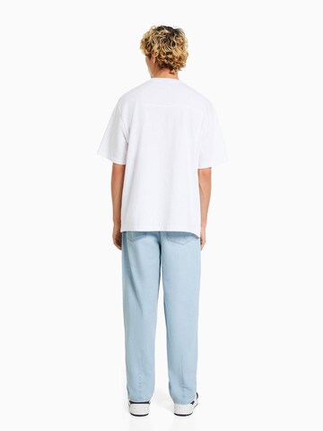 Bershka Loosefit Jeans in Blau