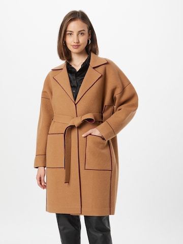 Sonia Rykiel Ανοιξιάτικο και φθινοπωρινό παλτό σε καφέ: μπροστά
