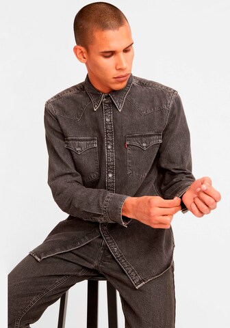LEVI'S ® Regular fit Πουκάμισο 'Barstow' σε μαύρο: μπροστά