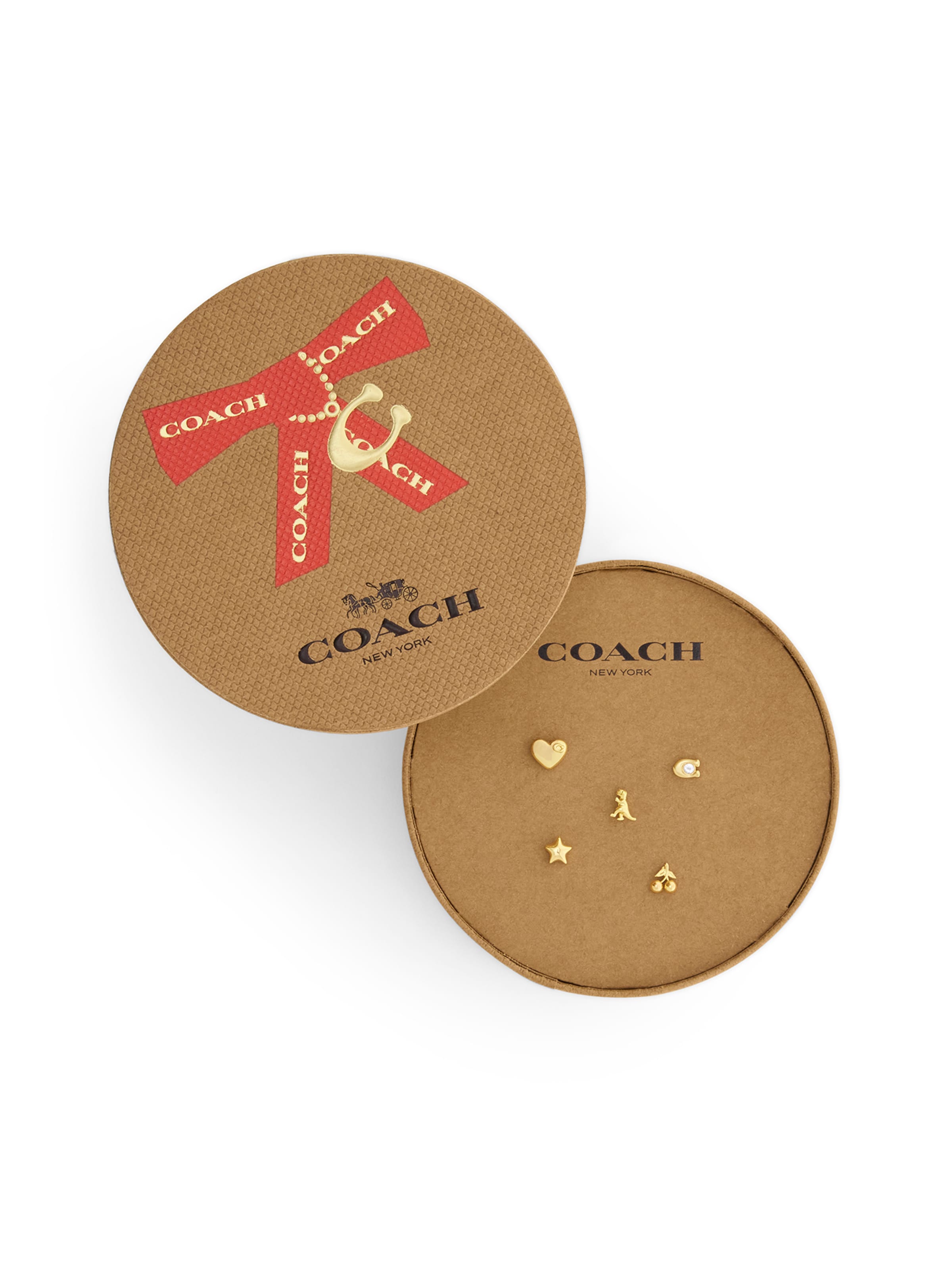 COACH - Pendientes 'Signature Rexy-Motiv' en oro